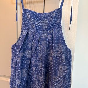 Blue Bandana Print Easel Jumpsuit